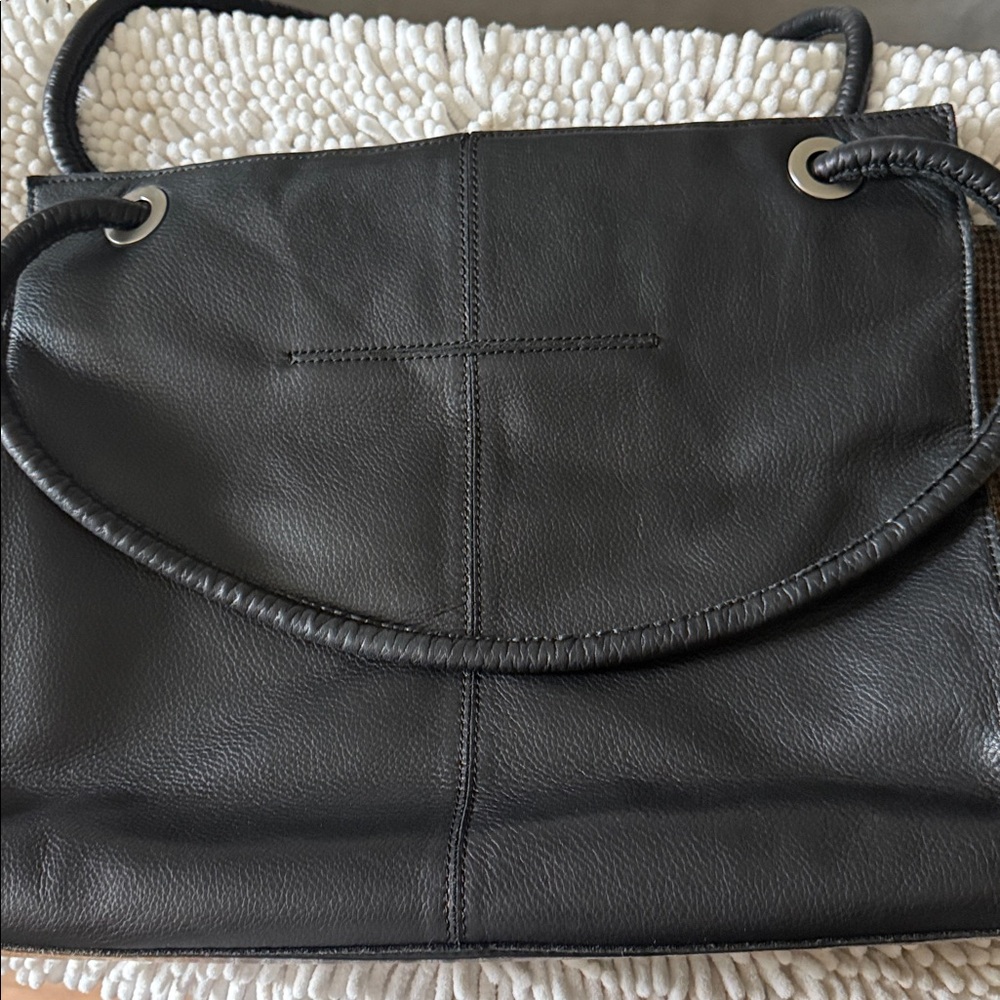 Hammitt Brown Checkered Tote with Black Accents - Picture 4 of 6